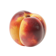 Single nectarine fruit isolated on transparent background