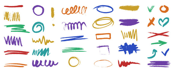 Chalk texture underline elements