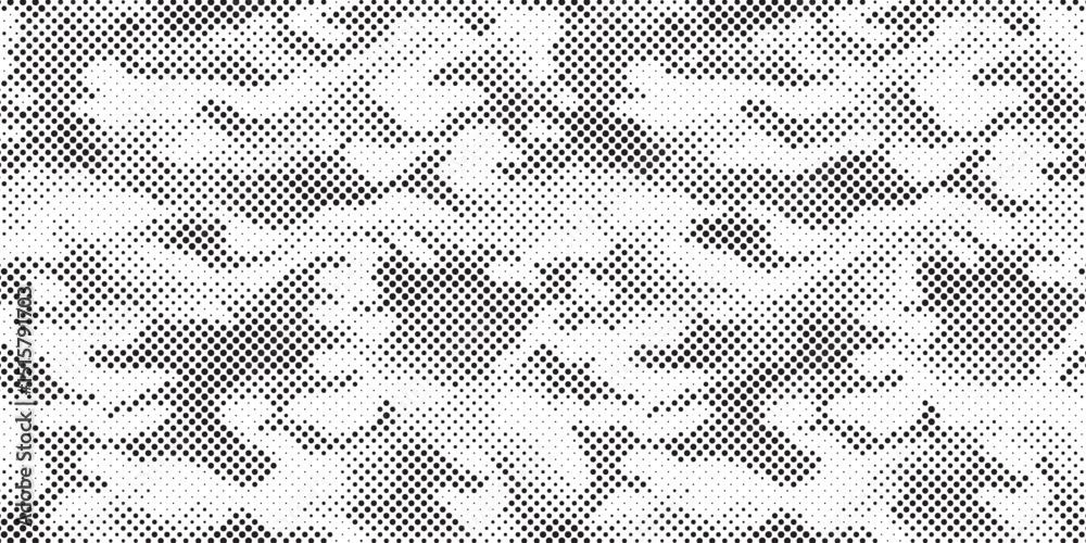 Leinwandbilder abstract halftone camouflage pattern. stylish military print for fabric, seamless monochrome backgro