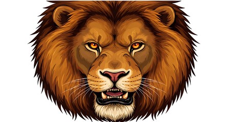 Fototapeta premium vector art line of angry lion with fire effect and siluet effect suitable for mockup and logo product of team isolated white background