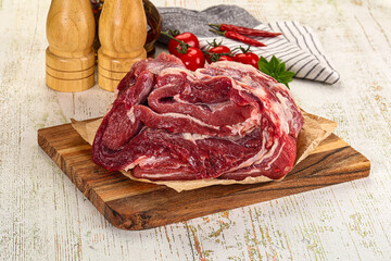 Raw beef meat for cooking