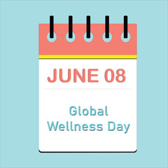 Global Wellness Day calender illustration