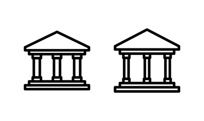 Bank icon logo design. Bank sign and symbol, museum, university