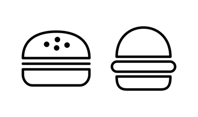 Burger icon logo design. burger sign and symbol. hamburger