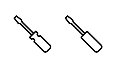 Screwdriver icon logo design. tools sign and symbol