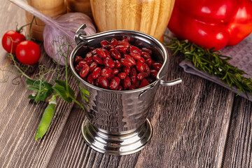 Vegan cuisine canned red kidney beans