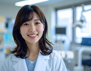 Fototapeta premium Young Female Dentist in Modern Dental Clinic