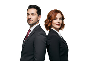 Business Partners Strength in Unity isolated on transparent baackground