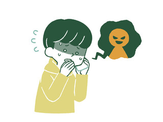 悪意のある電話を受ける男性
