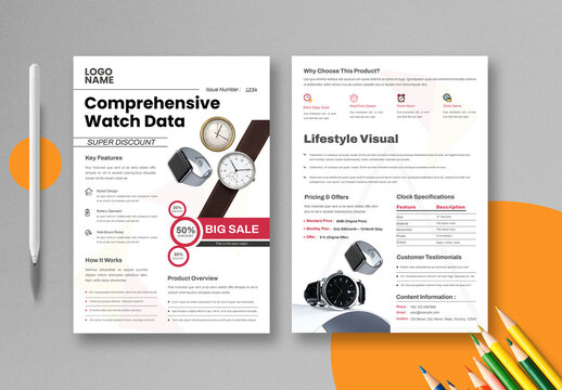 Product Data Sheet Template Layout