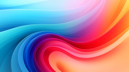 Obraz premium gradient wave pattern in vivid rainbow