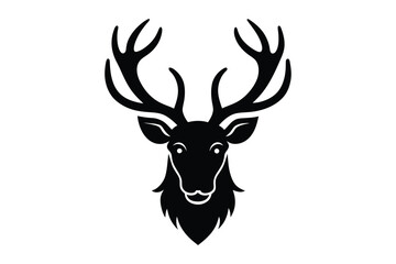 Realistic deer head silhouette perfect for hunting and survival gear