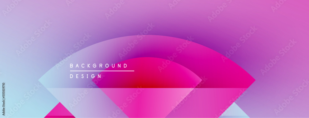 Poster abstract gradient background. overlapping shapes create dynamic visual effect. pink, purple, blue hu