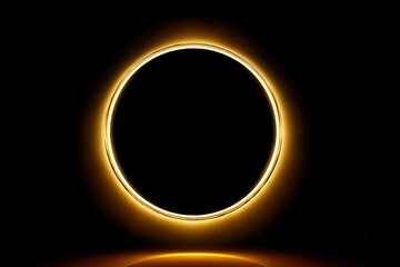 Fu Zhi  A barely visible circle on pure black background 02 opacity golden haze ring faint glow so subtle its almost imaginary minimalistic space concept ext