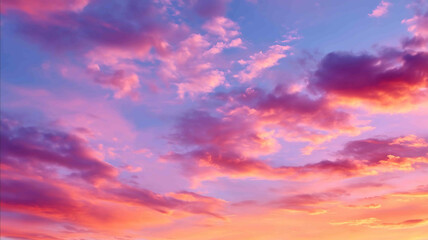 sunset scene with warm golden and pink hues reflecting in the sky and clouds