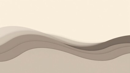 Abstract Wavy Paper Layers in Neutral Tones Background Texture