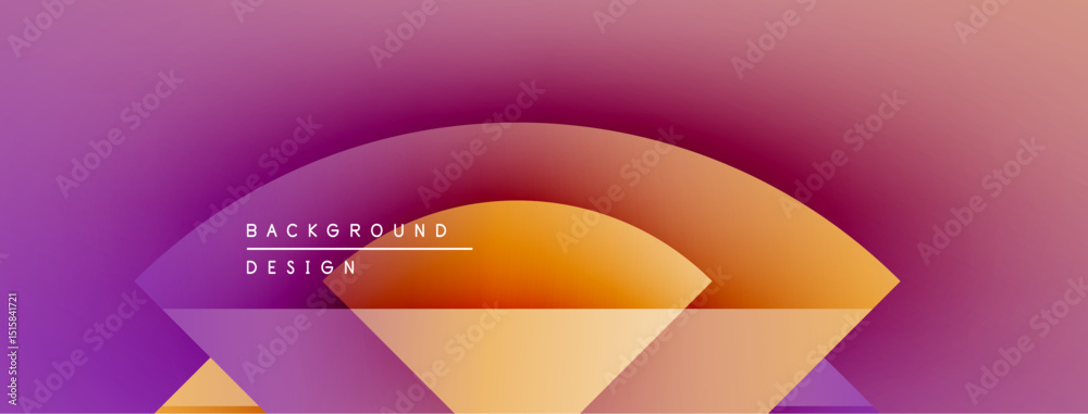Poster abstract gradient background. purple, orange hues blend smoothly. modern design elements create dyna