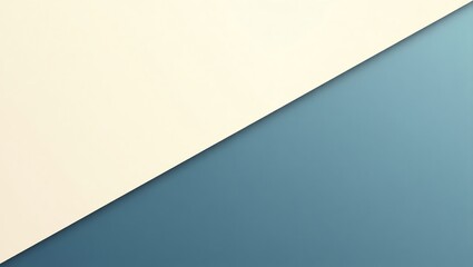 Minimalist Background with Diagonal Split of Beige and Blue Colors