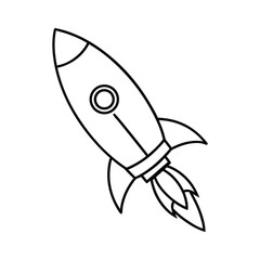 Fototapeta premium Launch Your Ideas into Orbit A Simple Rocket Illustration