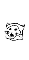 cat bread funny illustration line art hand drawn meme