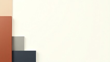 Abstract Geometric Composition with Rectangles on Cream Background Graphic Design