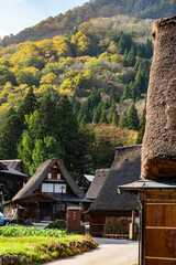 秋の五箇山　世界遺産相倉合掌造り集落