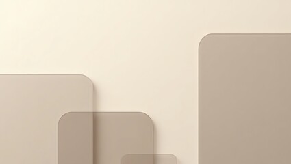 Minimalist Neutral Geometric Shapes Background for Product Display or Web Design
