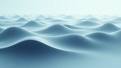 Abstract Blue Smooth Sand Dunes Background Texture with Soft Lighting