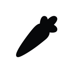 Black Carrot Icon Simple Design