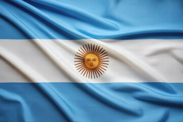 Argentina Flag Background High-Resolution Image of Argentinian Flag Draped Fabric Texture for Design Projects and Presentations