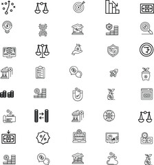  finance investment vector icons set