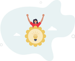 solar energy. alternative energy concept and innovation. character life .