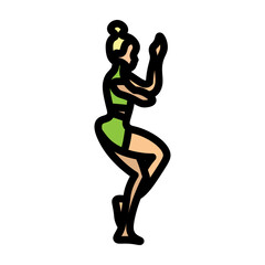 Eagle Pose Vector Filled Icon Design