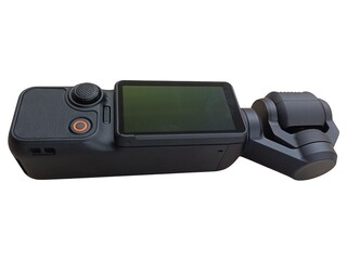 Digital camera isolated on a white background. 
