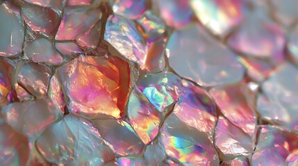 Colorful mineral fragments with iridescent textures on a white isolated background.