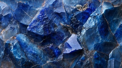 Close-up view of stunning blue mineral surface with varied textures and colors.
