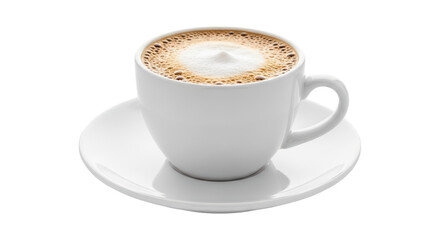 White coffee cup and saucer