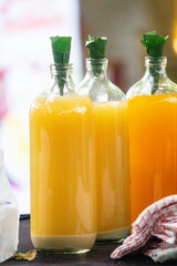 Jamu (Indonesian herbal drink) in the bottle. Jamu mostly taste good.