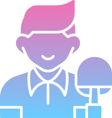 Ping pong player icon