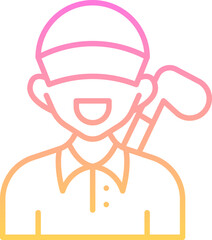 Golf athlete icon
