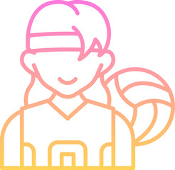 Volley player icon