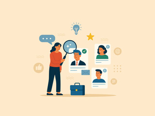 Smart Hiring Strategy with Candidate Evaluation and Talent Selection Concept.