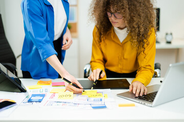 UX graphic designer planning application process development prototype wireframe for web smart...
