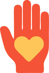 Obraz premium meaningful nonprofit work icon, hands joined together symbolizing support