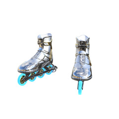 roller skates isolated on white