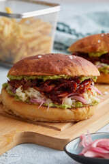 Pulled Mushroom Burger