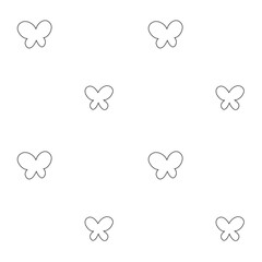 Monochrome Butterfly Seamless Pattern Design