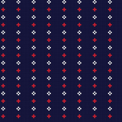 Red Argyle Fair Isle Seamless Pattern Design