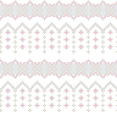 Pastels Argyle Fair Isle Seamless Pattern Design
