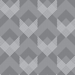Monochrome Chevron Fair Isle Seamless Pattern Design